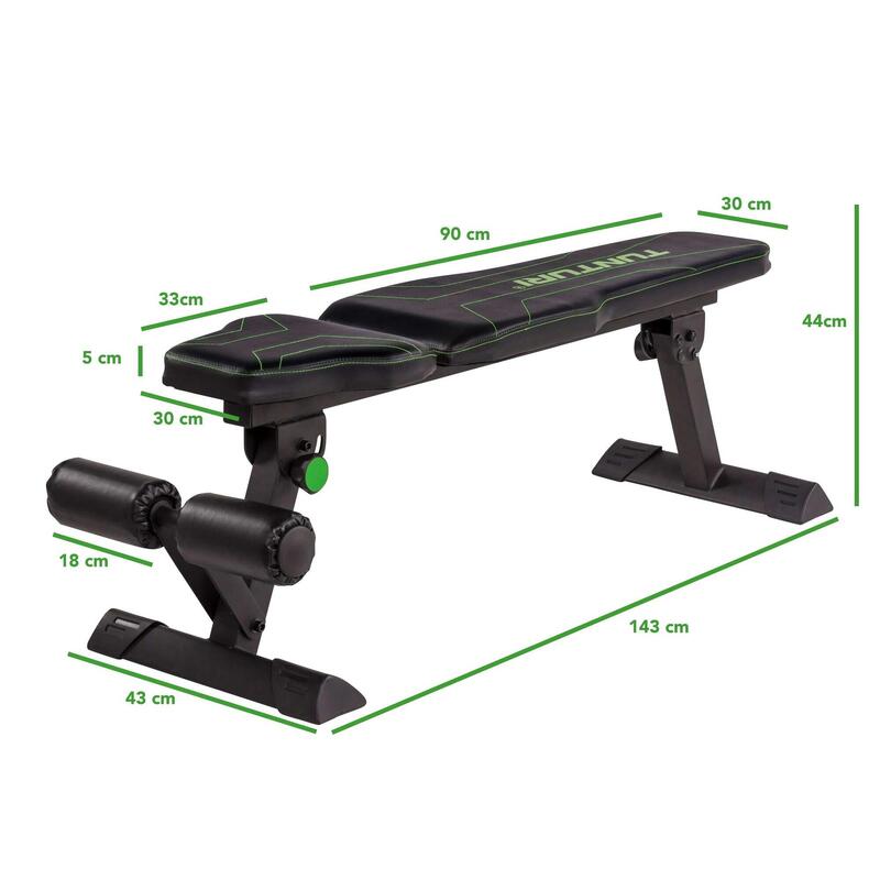 Halterbank FB80 - Fitnessbank - Trainingsbank - Flat Bench - Vlak