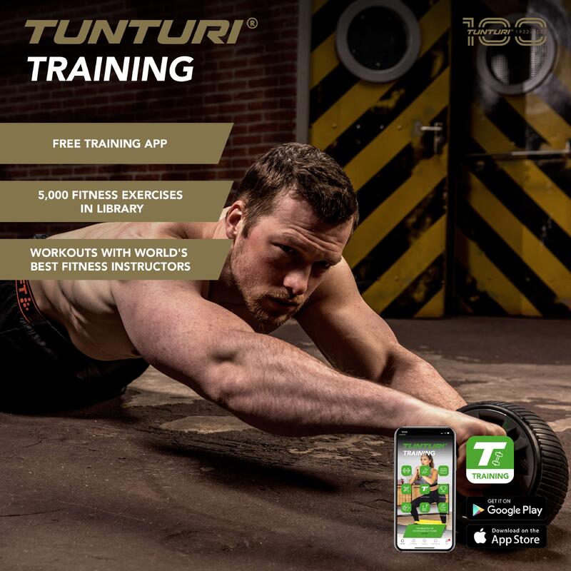 AB roller - Buikspiertrainer - Trainingswiel De Luxe - Incl. gratis fitness app
