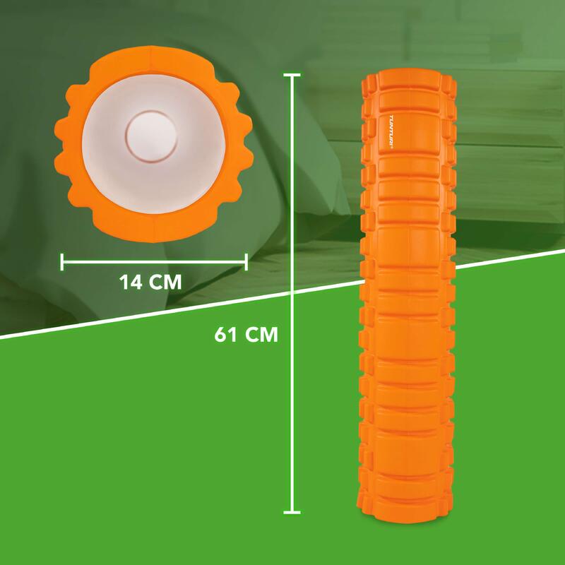 Rouleau de grille en mousse pour le yoga 33 cm Orange