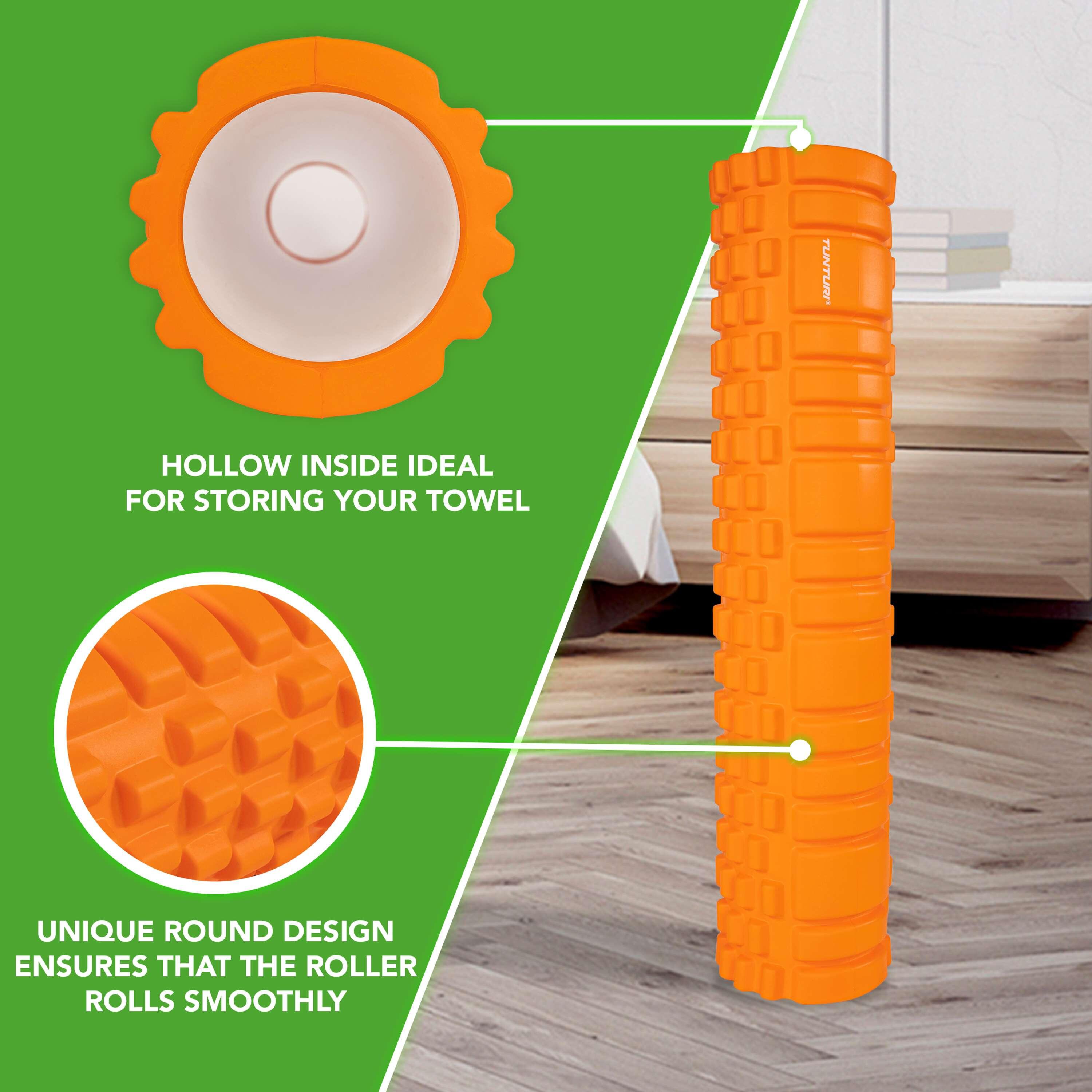 Foam yoga grid roll 33 cm Orange