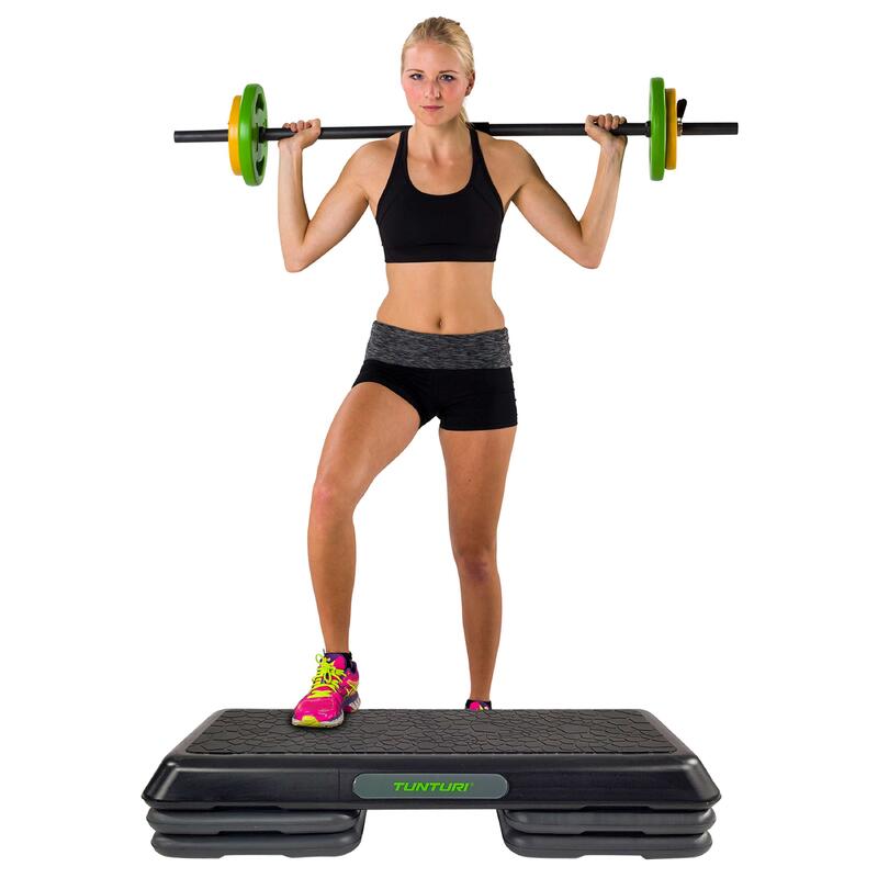 Tunturi Aerobic Power Step Board Schwarz mit Grau