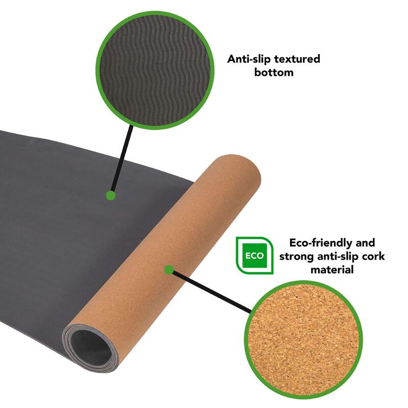 Yoga Mat - Yoga Mat Kurk - TPE - Anti-Slip