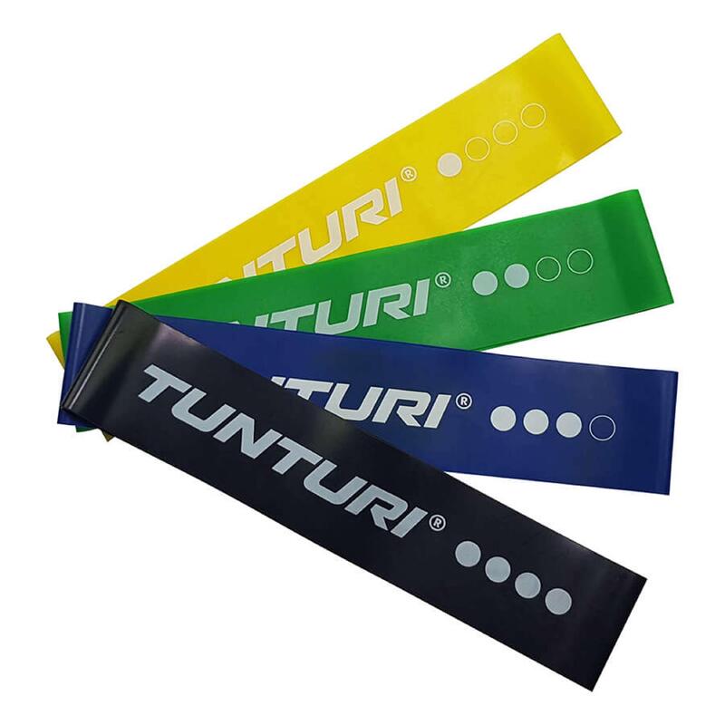 Tunturi Resistance Band Set - Bandes de gymnastique en caoutchouc avec sac