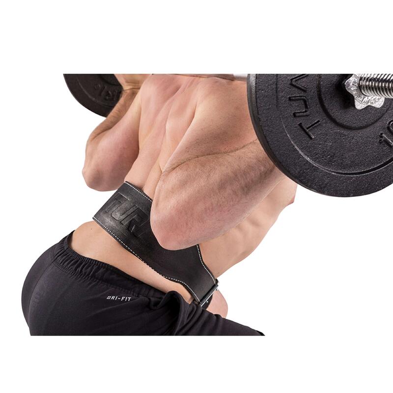 Halterriem - Fitness riem - Powerlift riem - Leer - Zwart