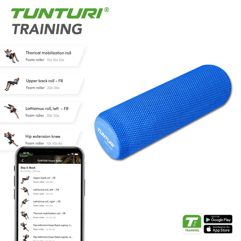 Tunturi Yoga Massage Roller 40 cm Blau