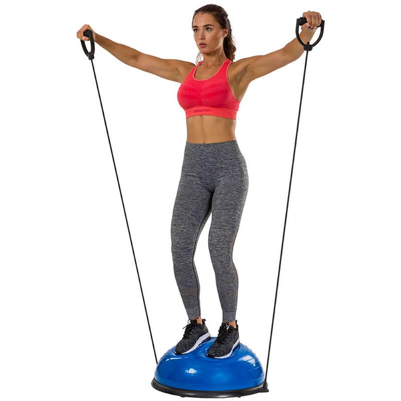 Disco de equilibrio de fitness con cables azul