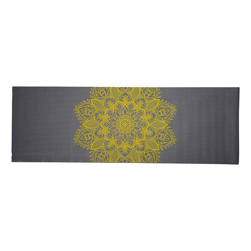 Tapis de Yoga en PVC 4mm Gris Anthracite avec Imprimé