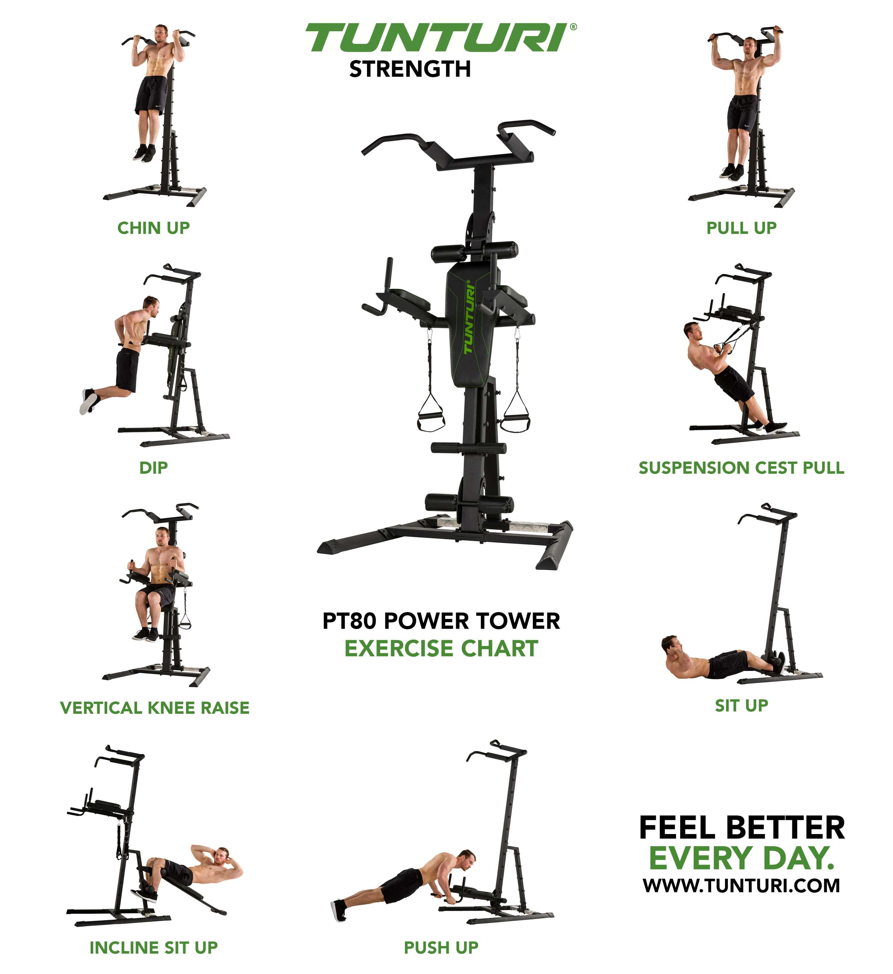 Power Tower PT80 - Pull up station - Dip station - Sit up 3/7