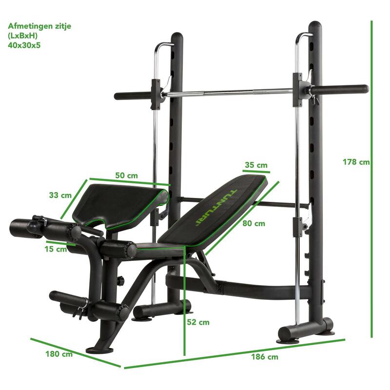 Kraftstation - Smithmachine SM60 - Hantelbank negativ - Beintraining