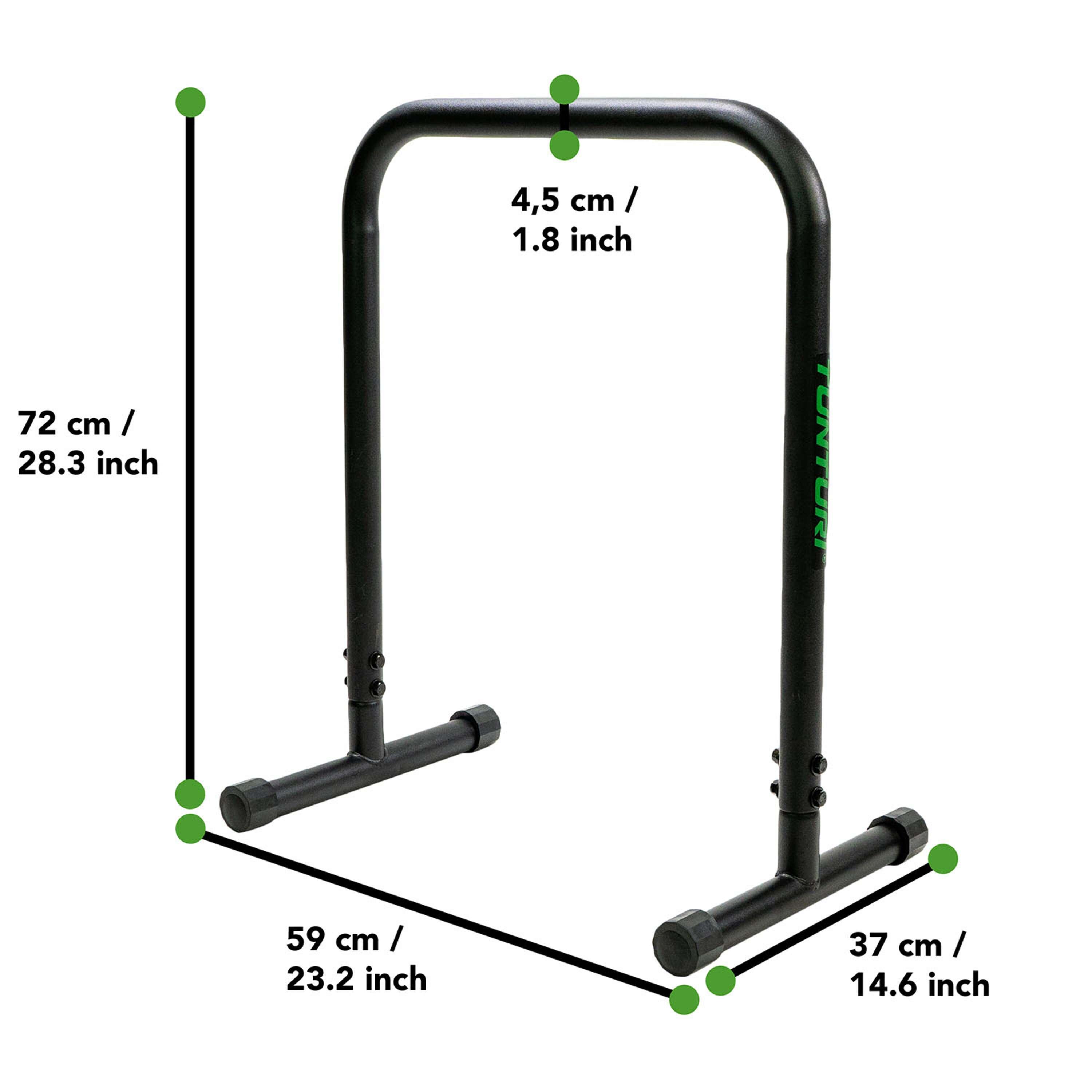 Parallette Tunturi Push-Up Set nero, portatile, supporta 150 kg 4/6