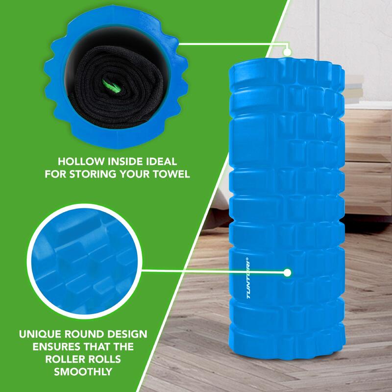 Tunturi Yoga Faszien Massageroller 33 cm Blau Blau