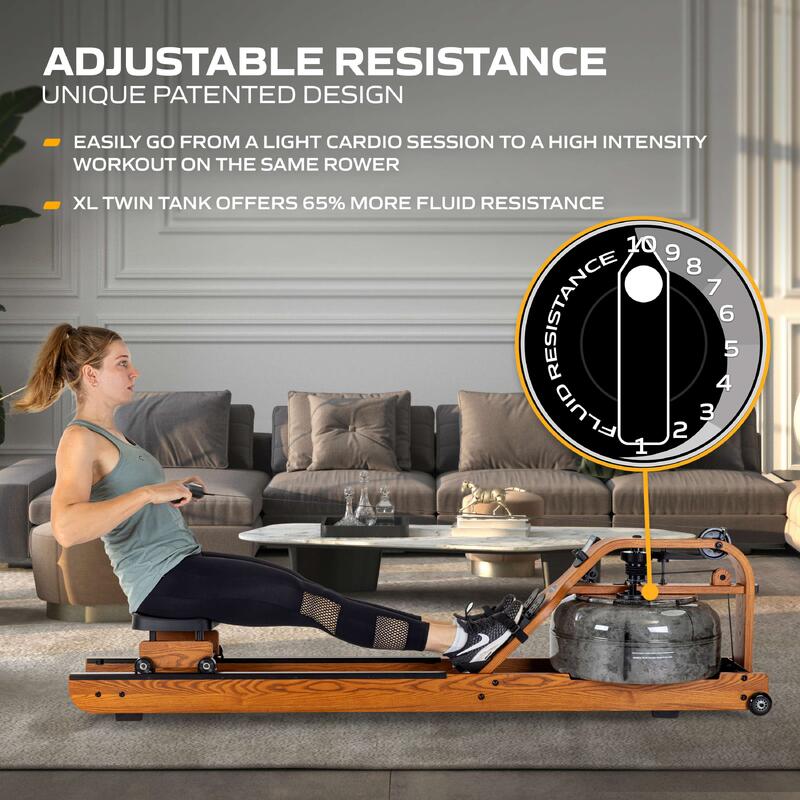 Fluid Rower Viking PRO XL Wasser Rudergerät Dual Rail | FLUID ...