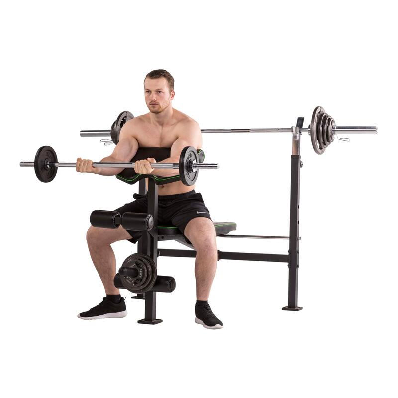 Halterbank WB60 - Bankdrukbank - Leg extension - Bicep curls