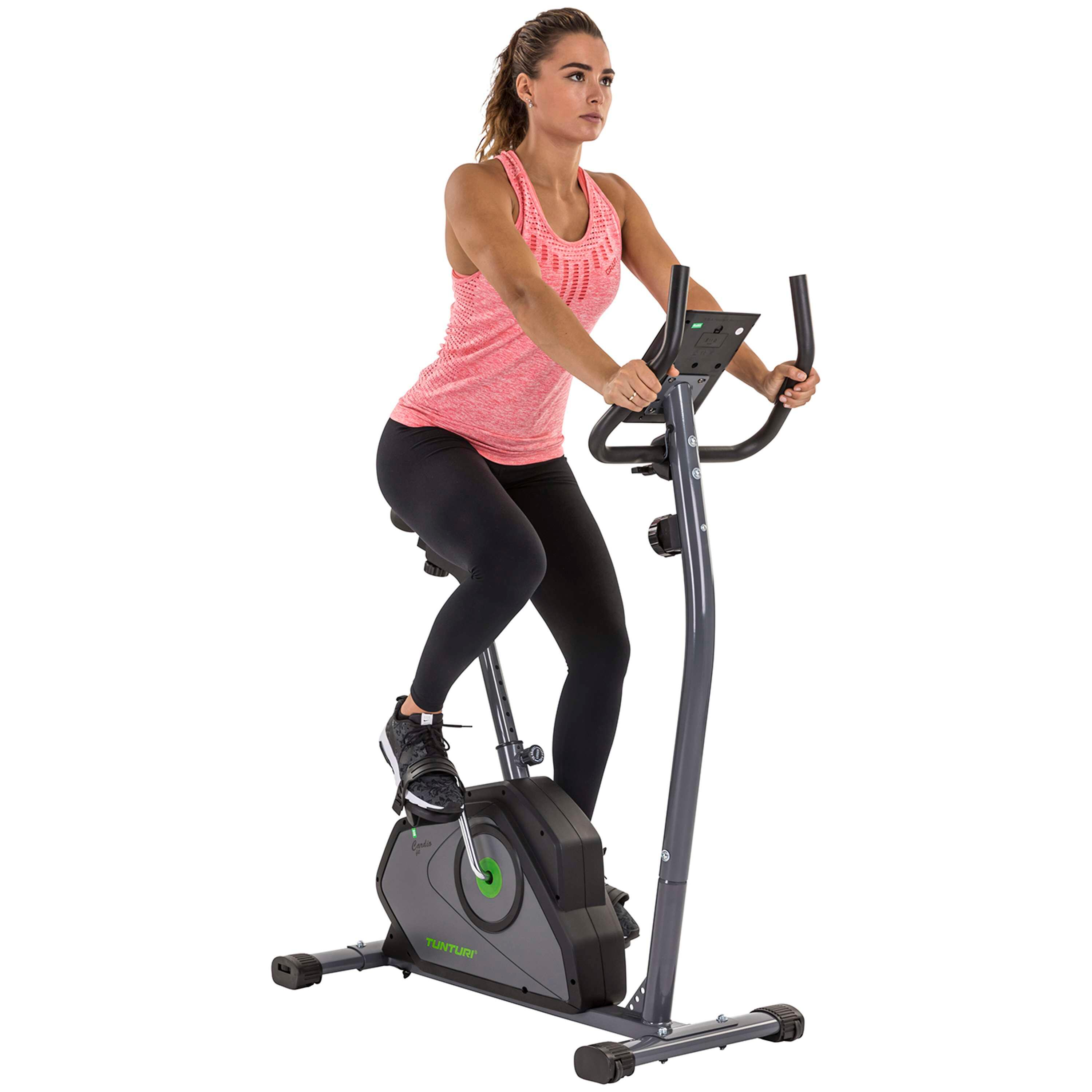 Hometrainer - Lage instap - 8 weerstanden - Transportwielen - Cardio Fit B40 3/8