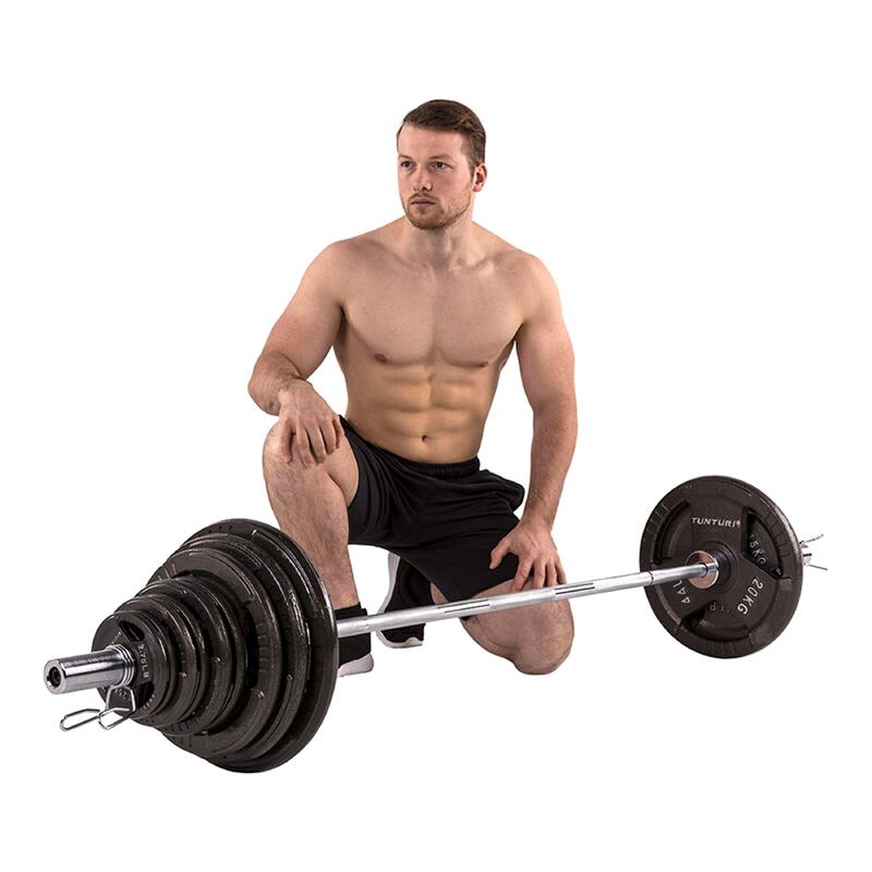 Gryf do hantli - Olympic Tri Grip - 100 kg - 183,4 cm
