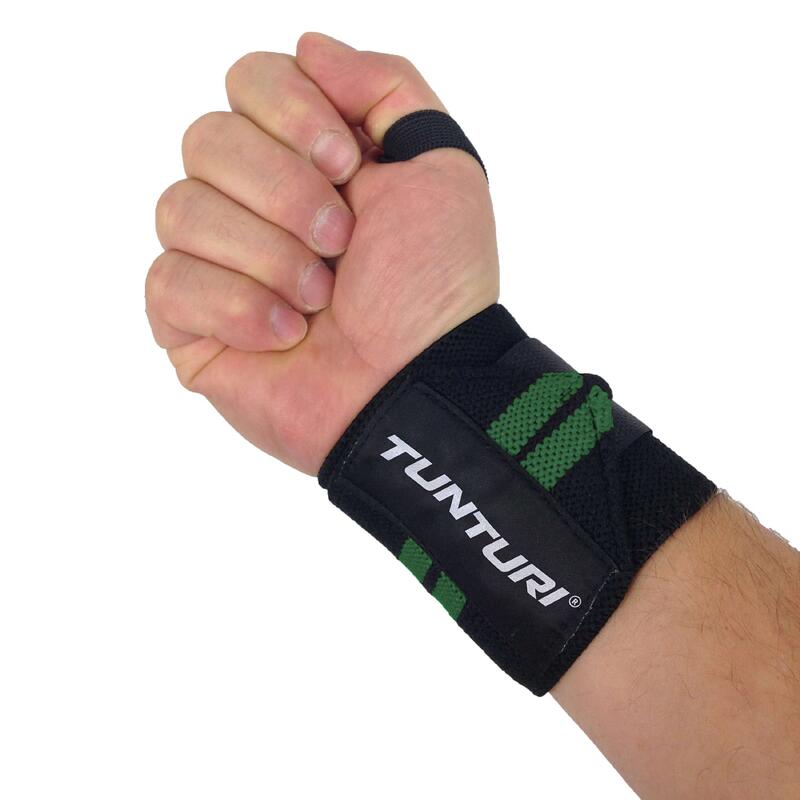 Functional Training Wrist Wraps - Pols Wraps - Zwart/Green - per paar