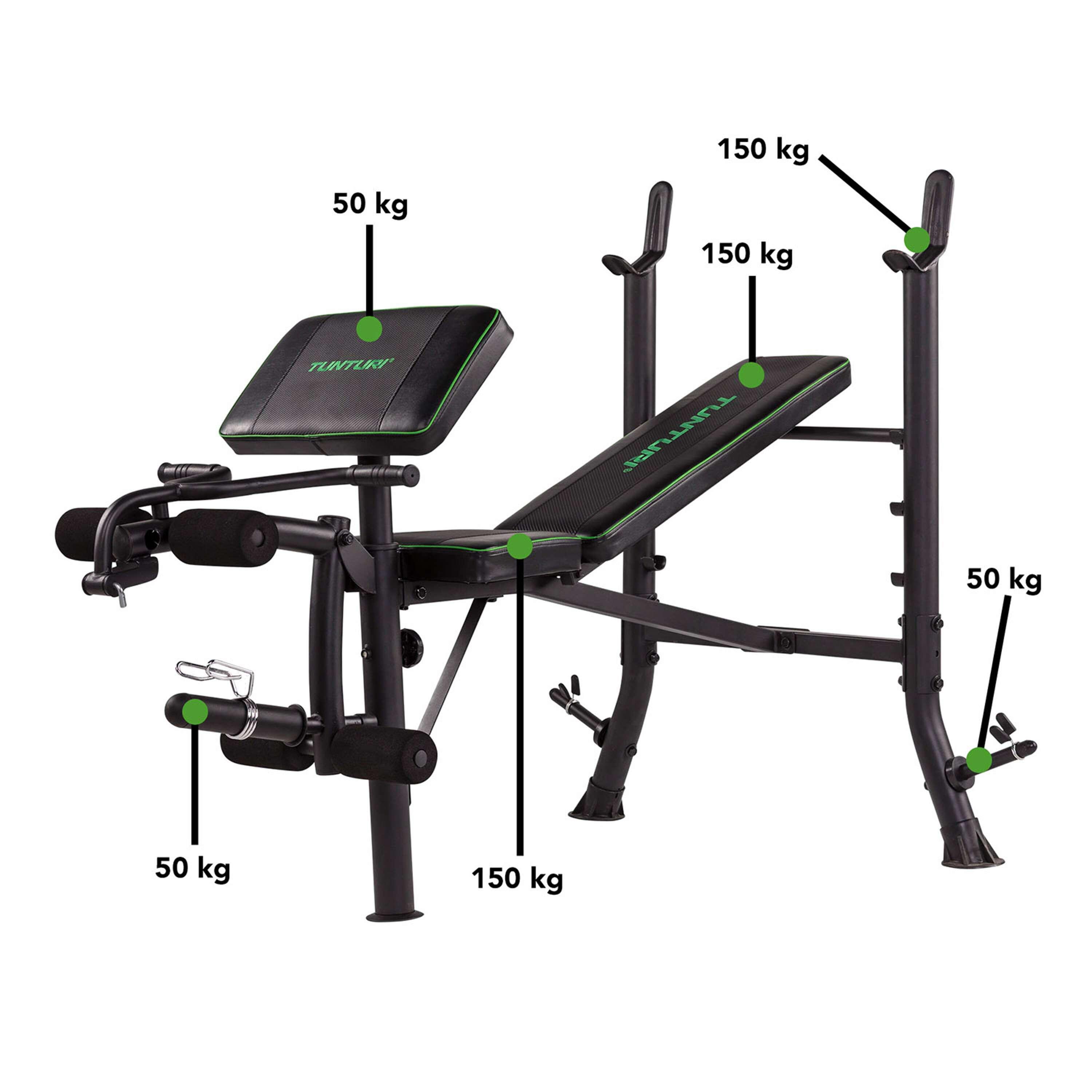 Halterbank - Fitnessbank - Trainingsbank - Bankdrukbank - Bicep curl - WB40 4/8