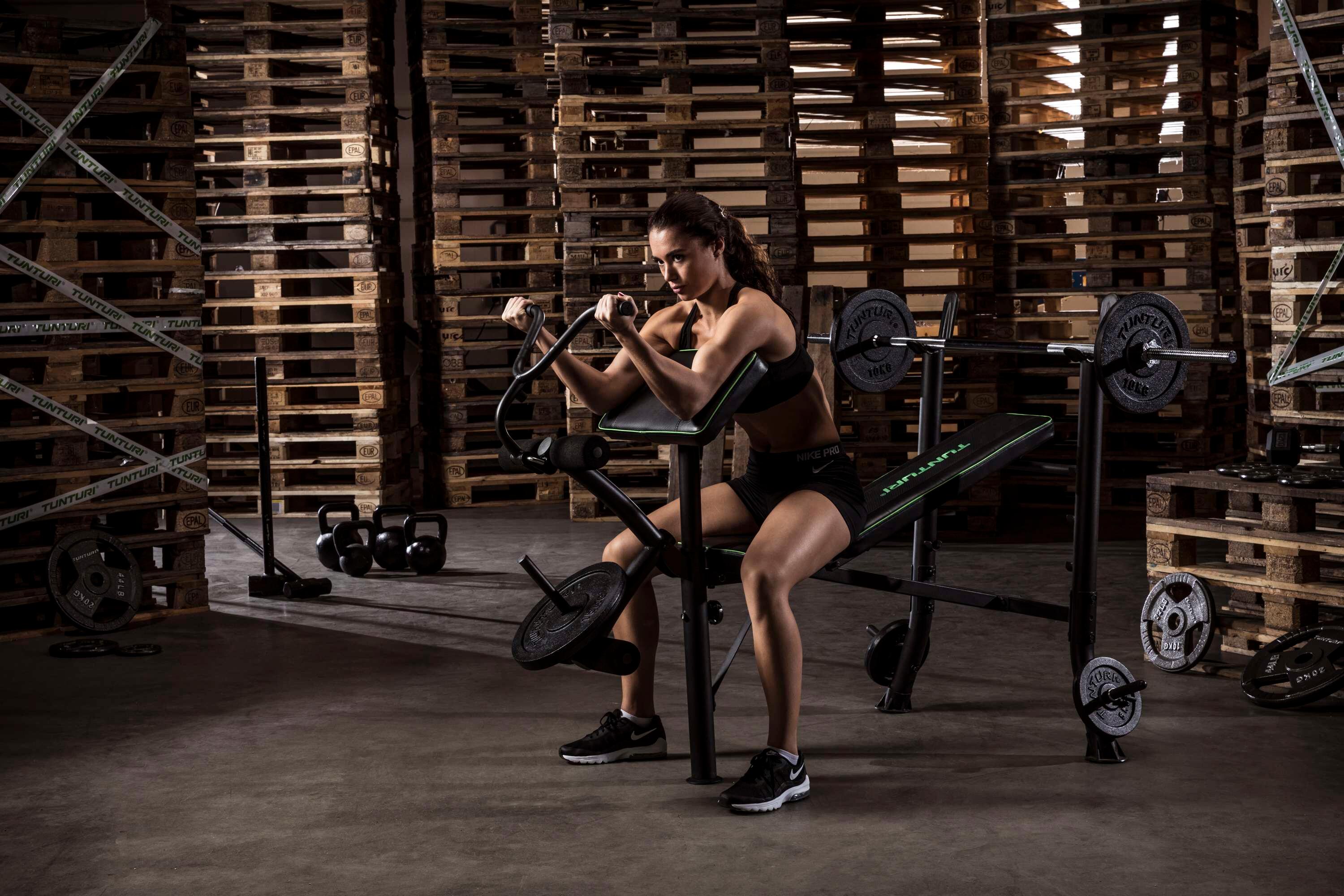 Halterbank - Fitnessbank - Trainingsbank - Bankdrukbank - Bicep curl - WB40 2/8
