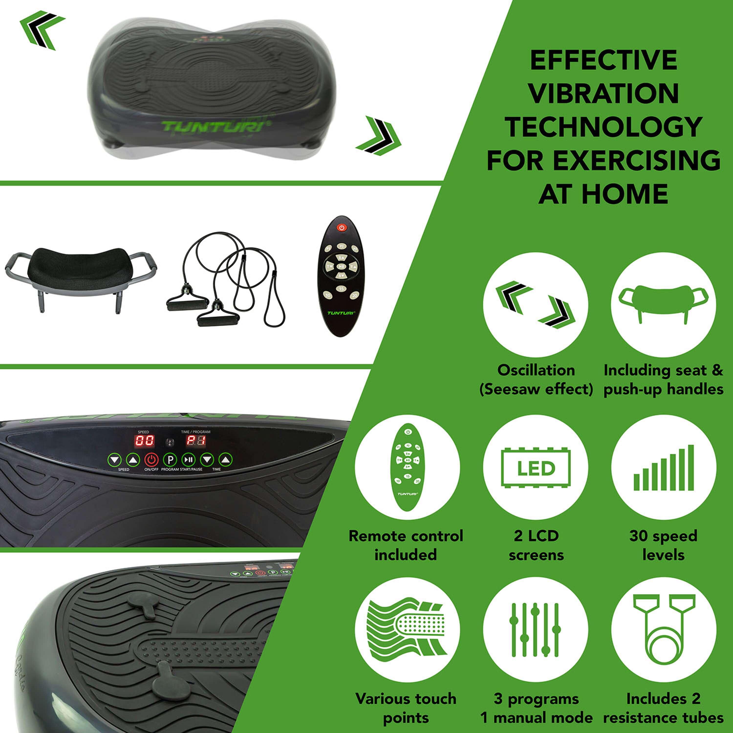 Plateforme Vibrante Fitness Avec Bluetooth - 120 Niveaux De Vitesse, 10 Programmes, Charge Max 200kg, Bandes élastiques Incluses - 14