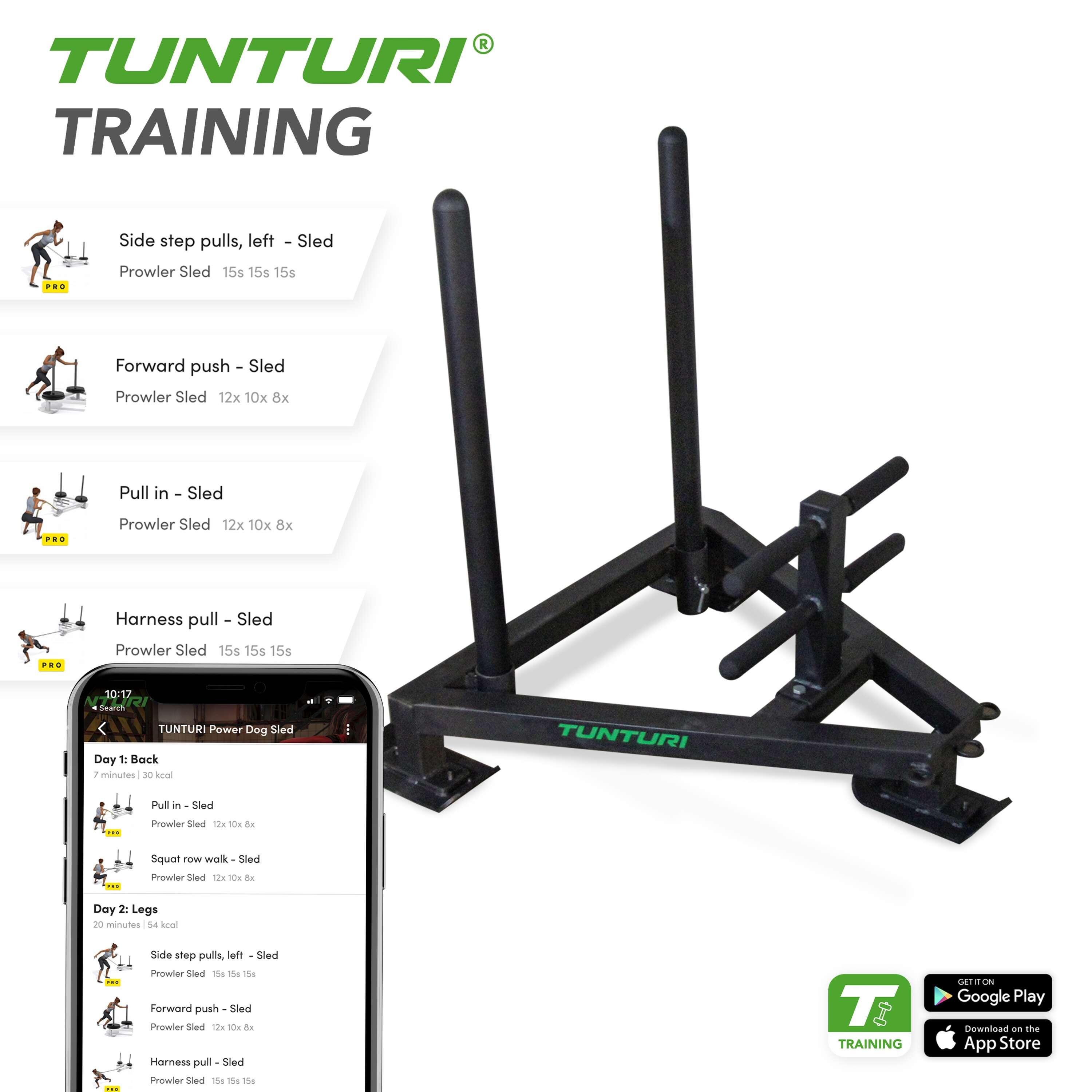 Tunturi Power Dog Sled Power Sled Metal Black Ø50 mm 3/6