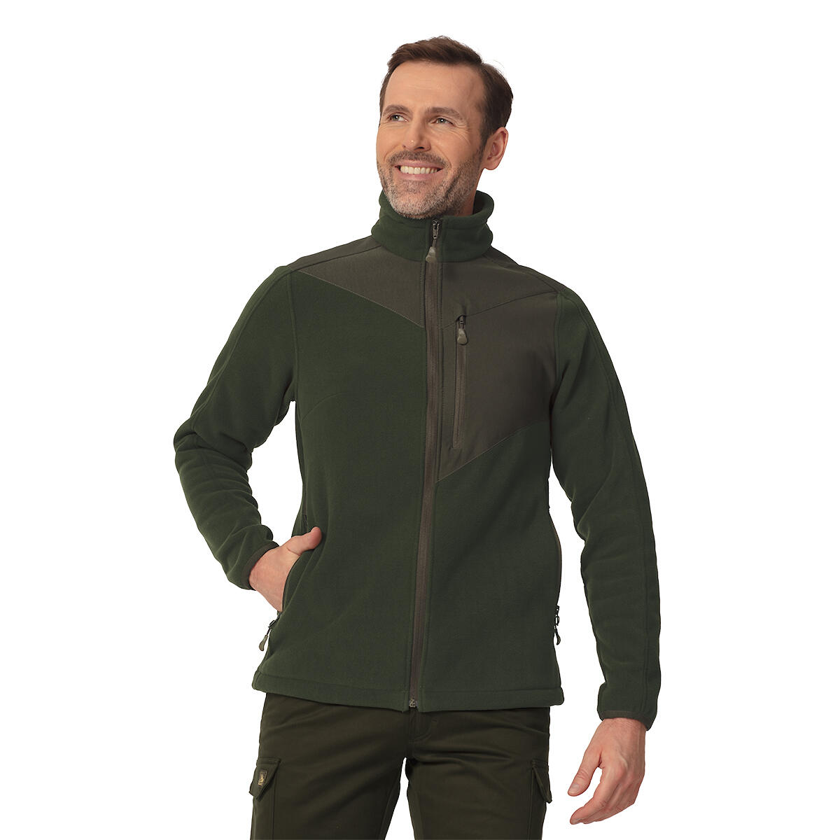Tagart - La Polaire De Chasse Elk Avec Renforts, De Couleur Verte - Pour Hommes - Polaire - Vert - 52 2xl - Decathlon