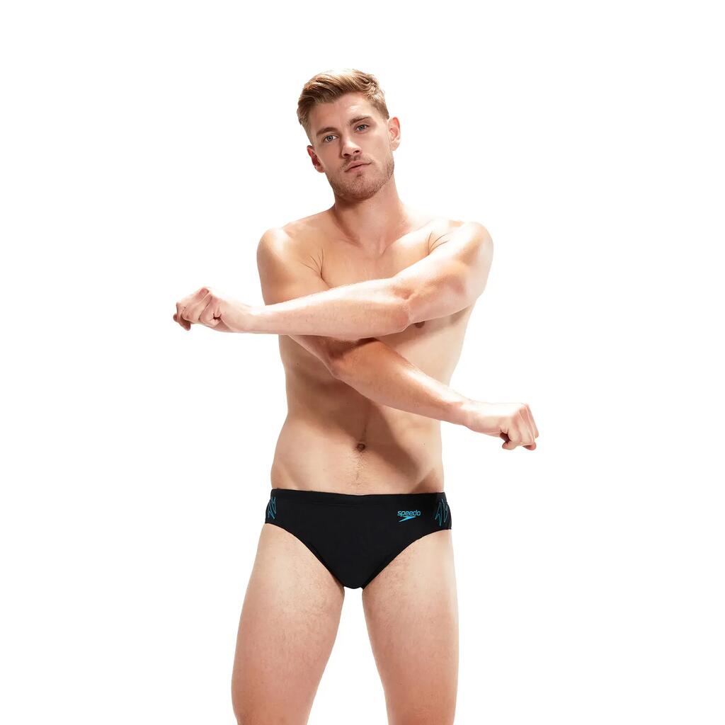 Mens Hyperboom Splice Swim Briefs (Black)