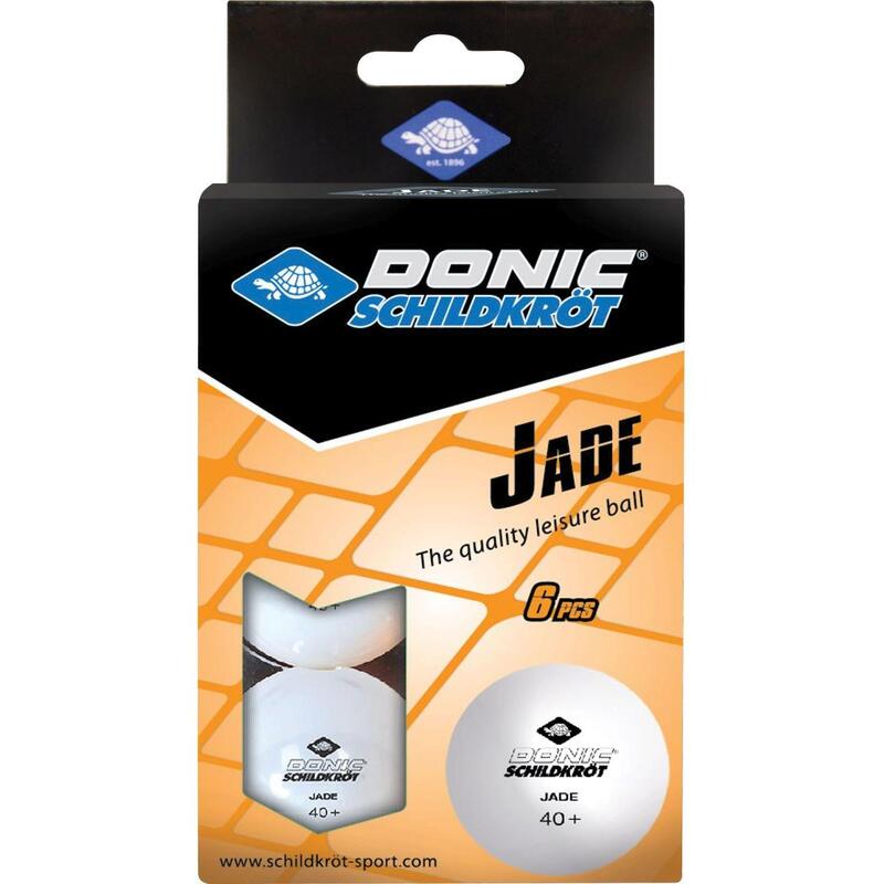 Donic Tischtennisbälle Jade Poly 40+ 6 Stück weiß