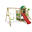 Spielturm Klettergerüst JazzyJungle mit Schaukel & roter Rutsche FATMOOSE