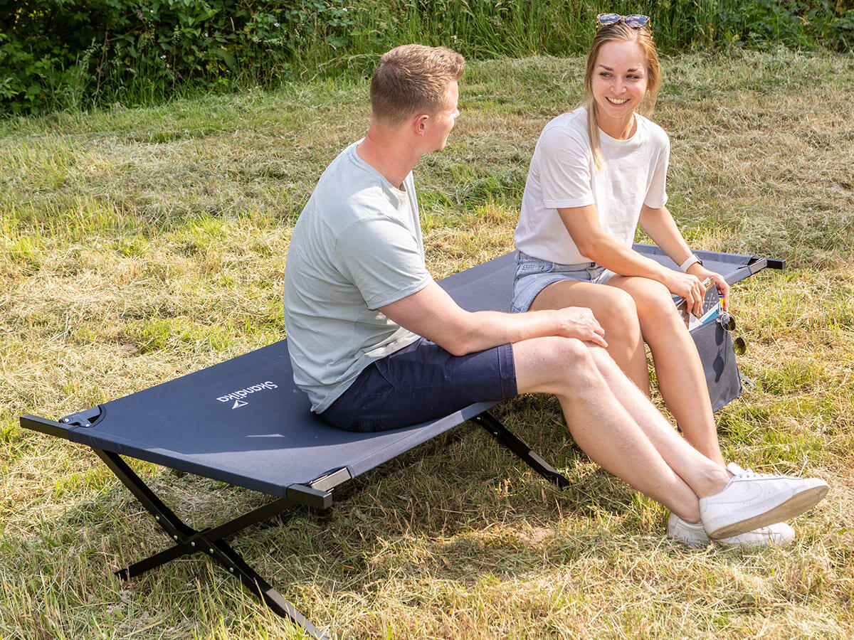 Lit De Camp Pliable 1 Personne – Matelas Extra épais (40% De Coton), Structure Acier 200 Kg, Se Monte En 1 Minute