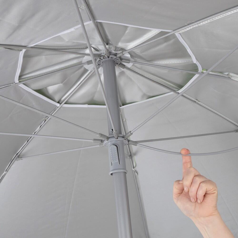 Aktive Parasol de plage avec 8 tiges 180 cm corail 5/7
