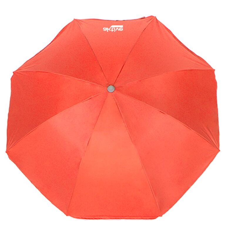 Parapluie de plage Ø180 cm avec mât inclinable et protection UV50 rouge Aktive