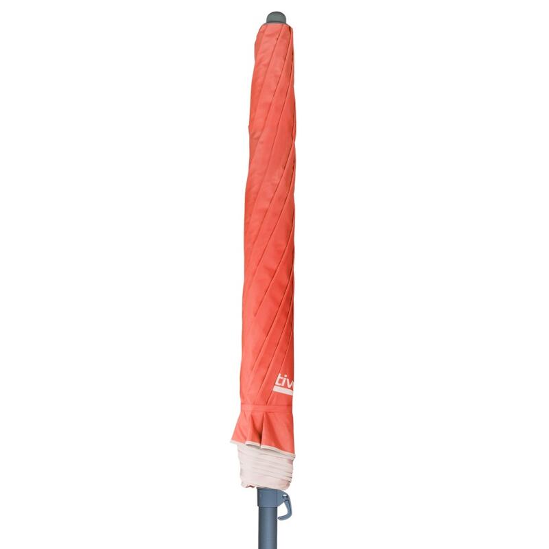 Sombrilla playa Ø180 cm c/mástil inclinable y protección UV50 rojo Aktive