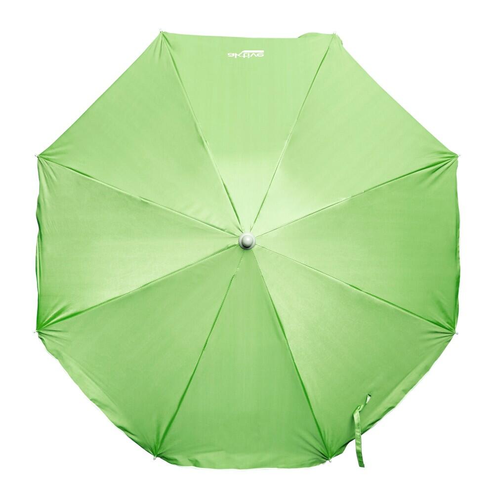 Sombrilla de playa Ø180 cm inclinable c/protección UV50 verde Aktive 2/7