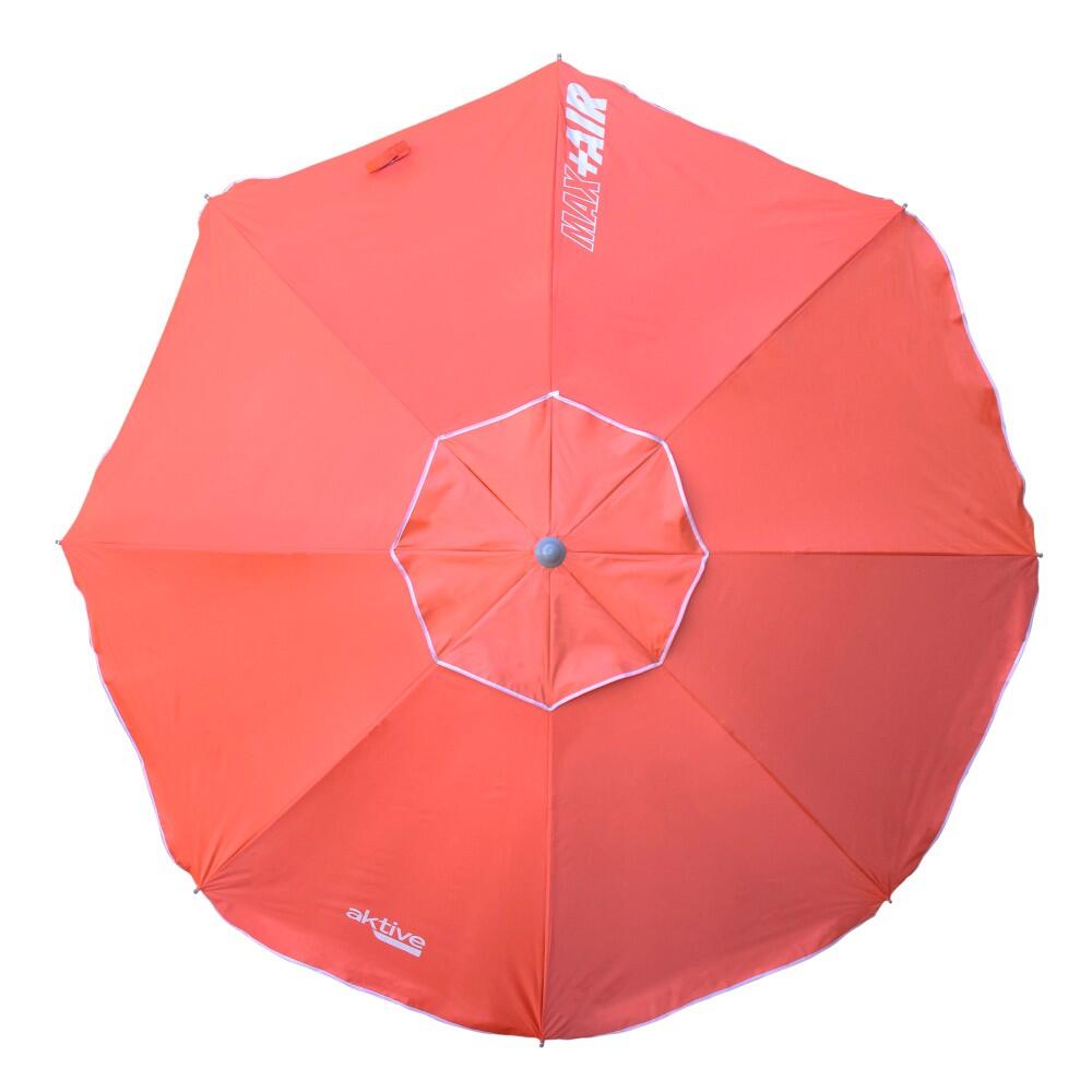Aktive Parapluie de plage coupe-vent 8 mâts 200 cm corail 2/7