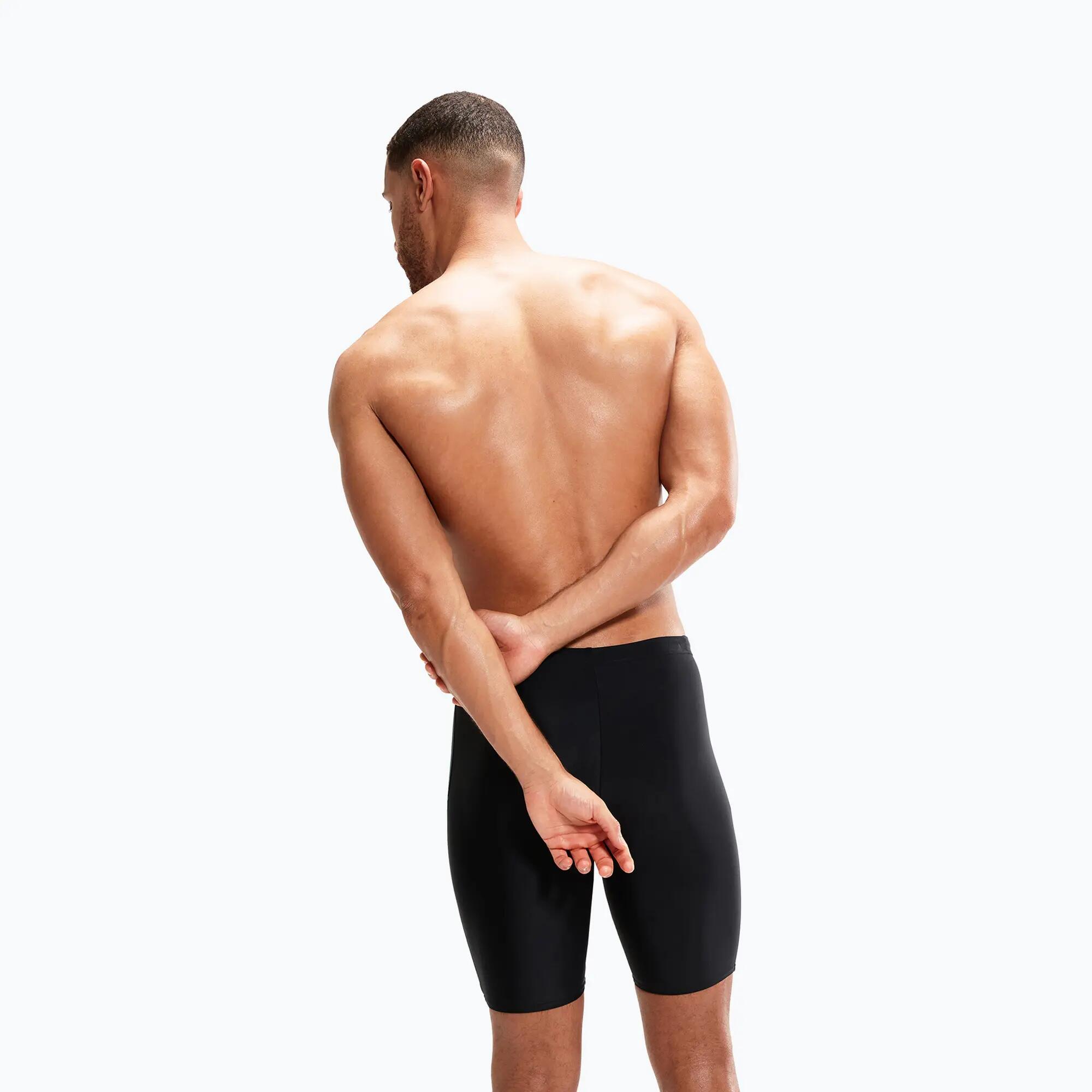 Short De Bain Long Motif/style Imprimé MEDLEY Homme (Noir / Vert Imprimé) 5/5