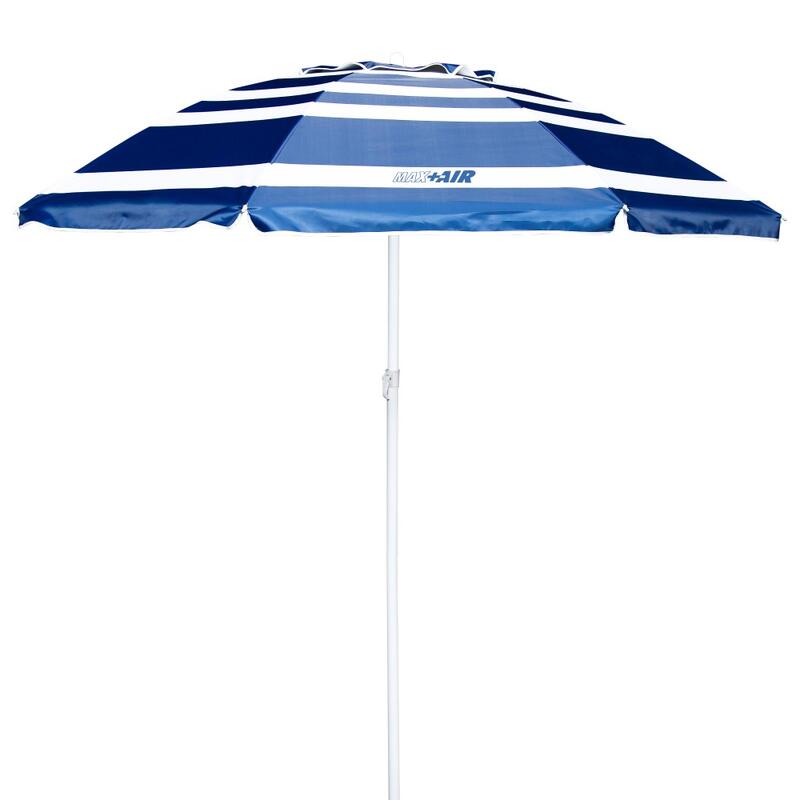 Sombrilla playa antiviento Ø220 cm c/mástil inclinable y protección UV50 Aktive