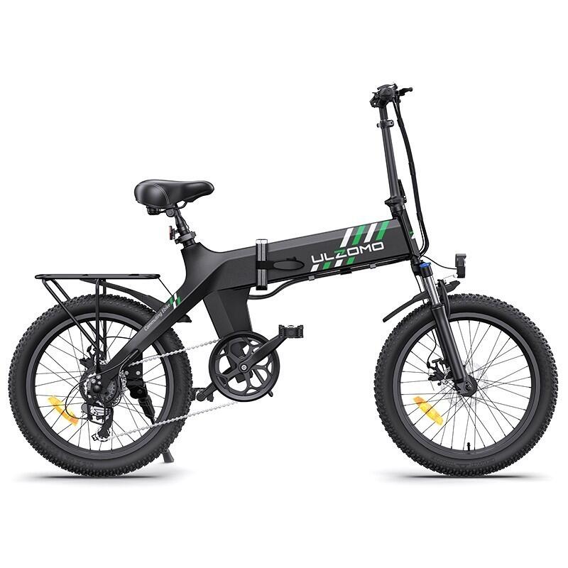 Bicicleta electrica pliabila Ulzomo Ridge 20 E-bike, Black