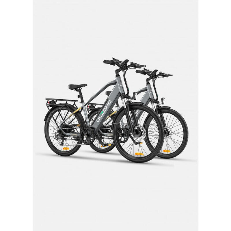 Bicicleta electrica Ulzomo Metro 26 E-bike, Gray.