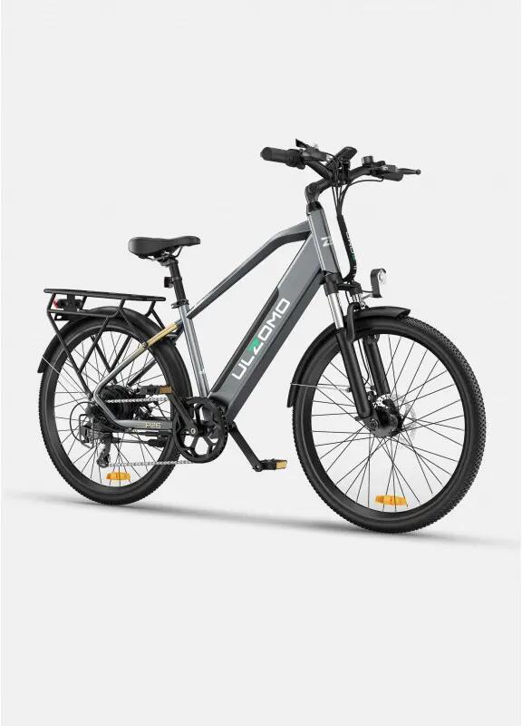 Bicicleta electrica Ulzomo Metro 26 E-bike, Gray. 2/6