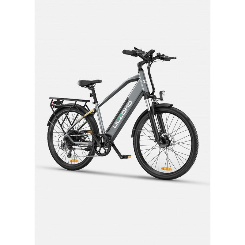 Bicicleta electrica Ulzomo Metro 26 E-bike, Gray.