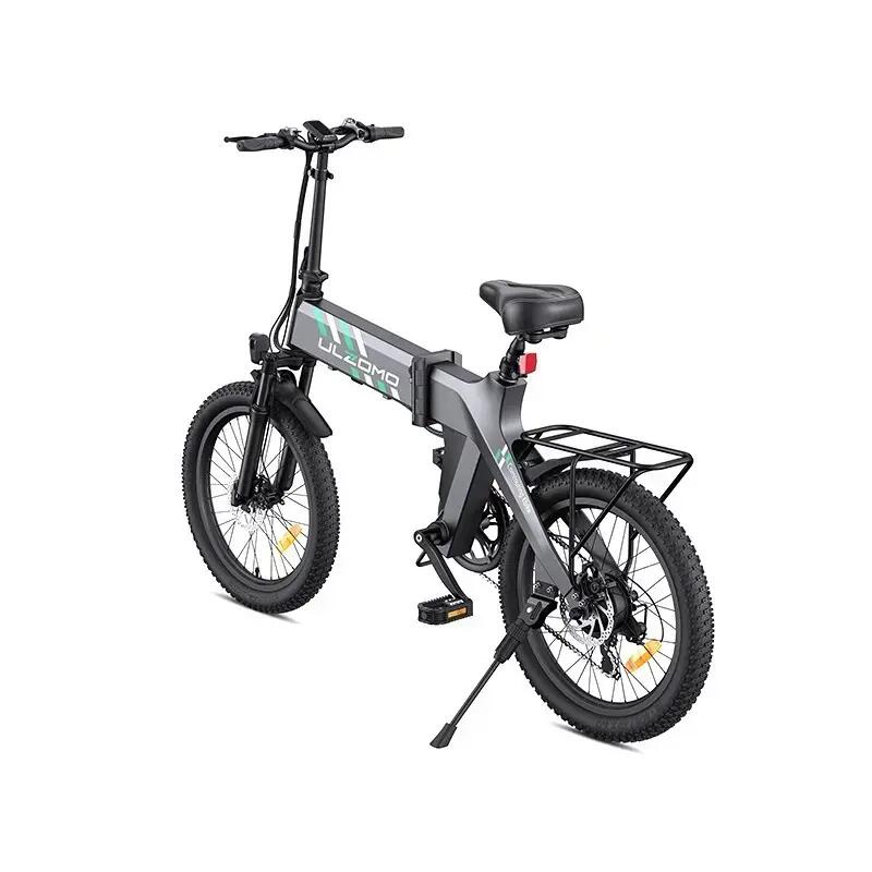 Bicicleta electrica pliabila Ulzomo Ridge 20 E-bike, Grey 3/6