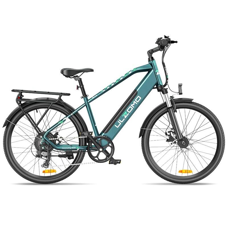 Bicicleta electrica Ulzomo Metro 26 E-bike, Green.