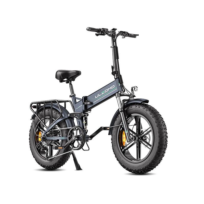 Bicicleta electrica pliabila Ulzomo Dunes 20 E-bike, 750W, 48V 16Ah, Gray, 20.