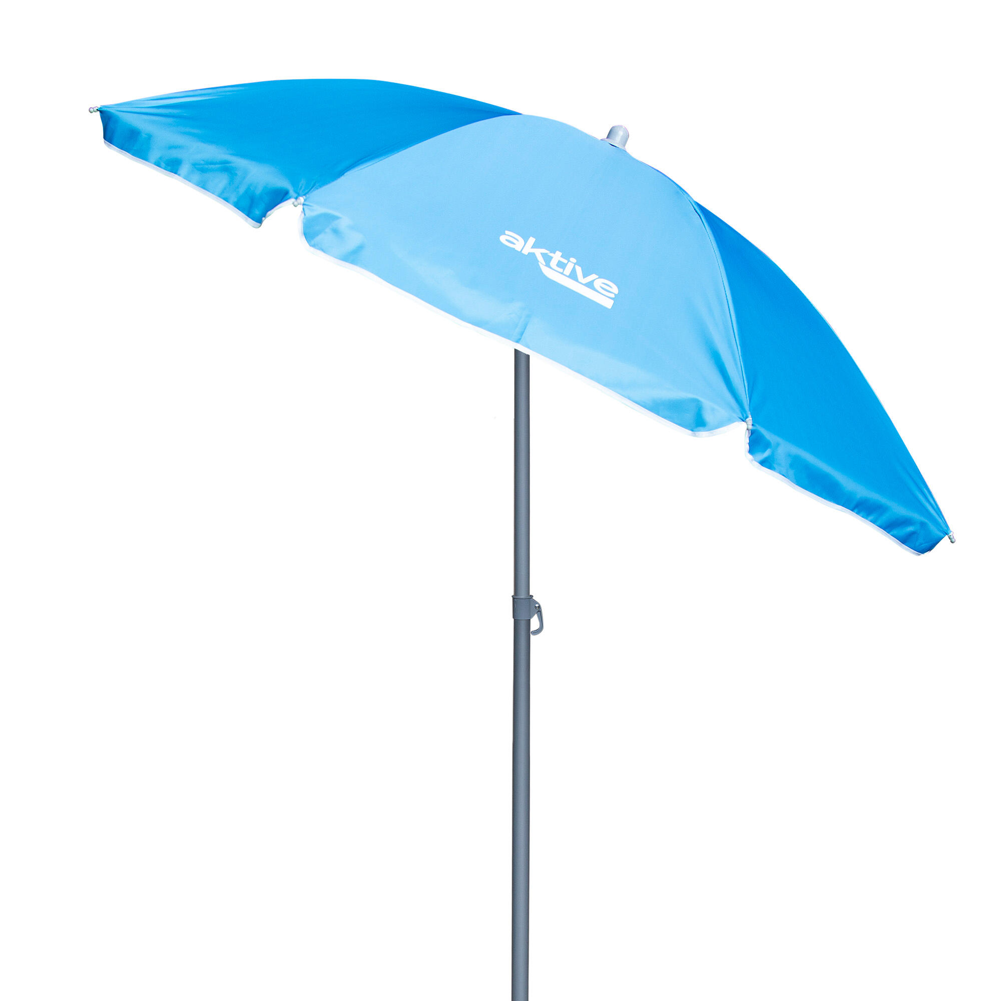 Aktive - Parapluie De Plage Ø180 Cm Inclinable Avec Protection Uv50 Aktive - Parasol - Bleu - Taille Unique - Decathlon