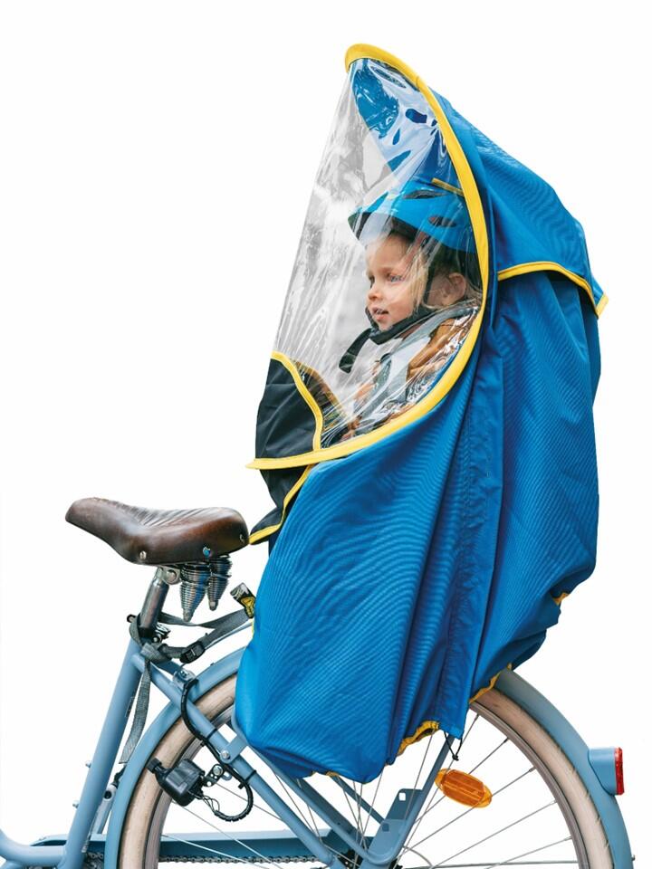 Proteção infantil contra chuva para assentos de bicicleta que substitui ponchos