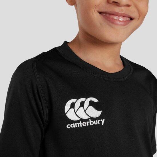 Rugby Sport Shirt - Unisex Kinderen Zwart