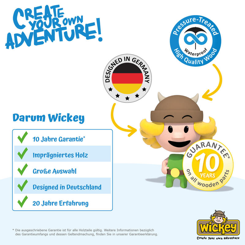 Wickey Kit Accessoires Balançoire – Siège élastique, échelle Corde, Trapèze, Anneaux, Bois