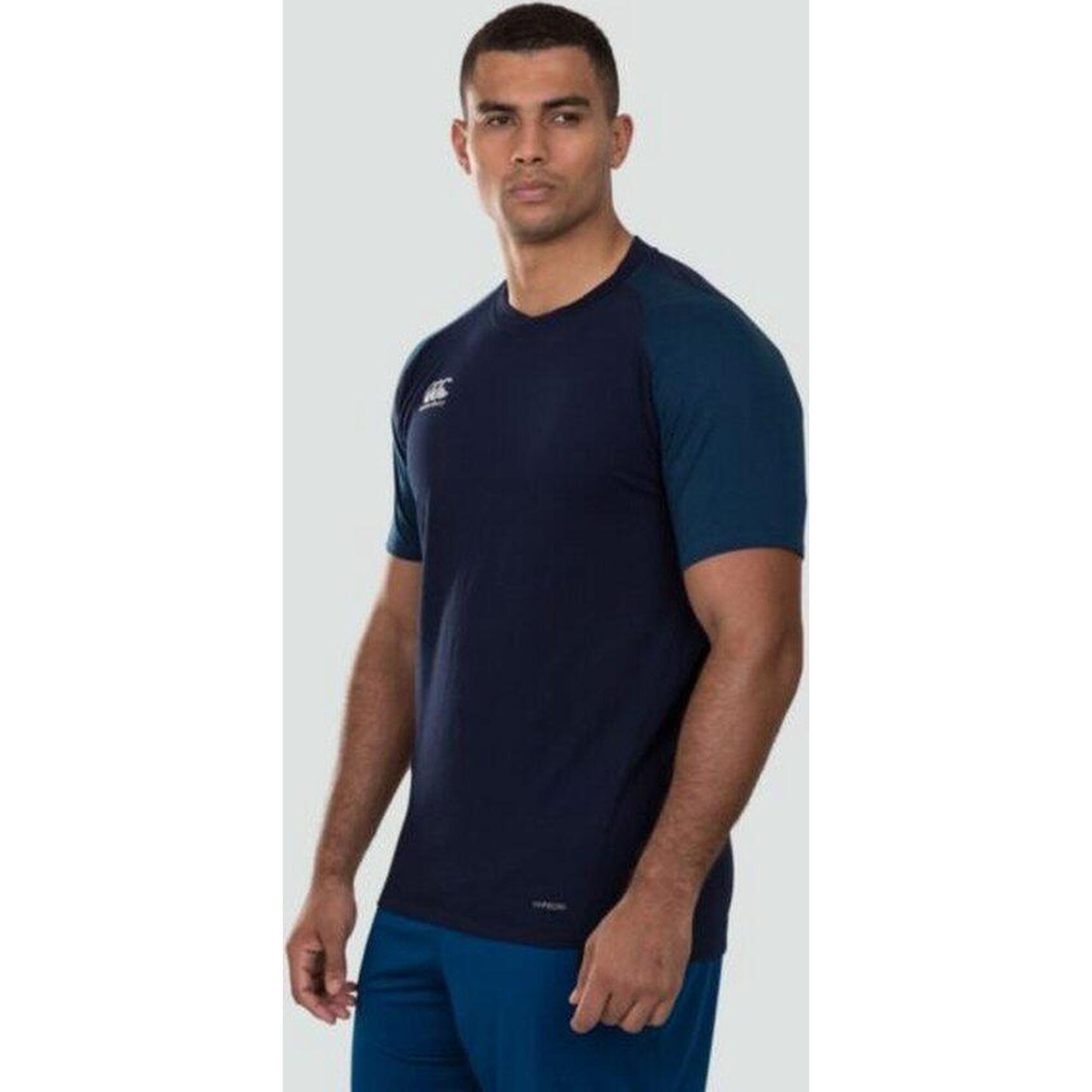 T-shirt sport rugby - hommes Adultes Marine