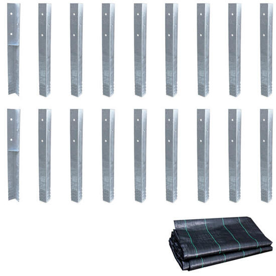 Winkelanker-Set SolidLock 18 Stk. inkl. Unkrautvlies