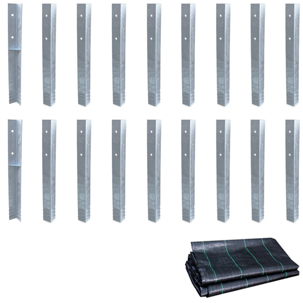 Wickey - Solidlock Lot De 18 Ancrages D'Angle Avec Bâche Anti-mauvaises Herbes - Kit De Fixation - Gris - Taille Unique - Decathlon